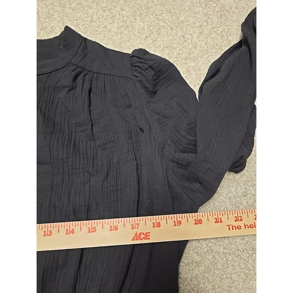 Heidi Merrick Womens Barcelona Black Gauze Midi Dress Sz XL NWT‎ $425 Minimalist - Picture 10 of 12